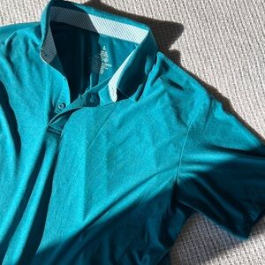 Blue Men's Short Sleeve Polo T Shirt Size Large